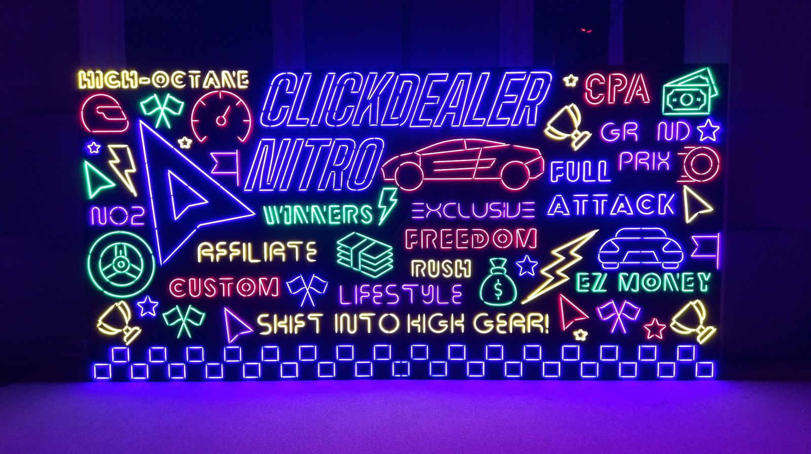 Next project: Clickdealer 5 x 3 m neon wall (Custom (Neon / LED))