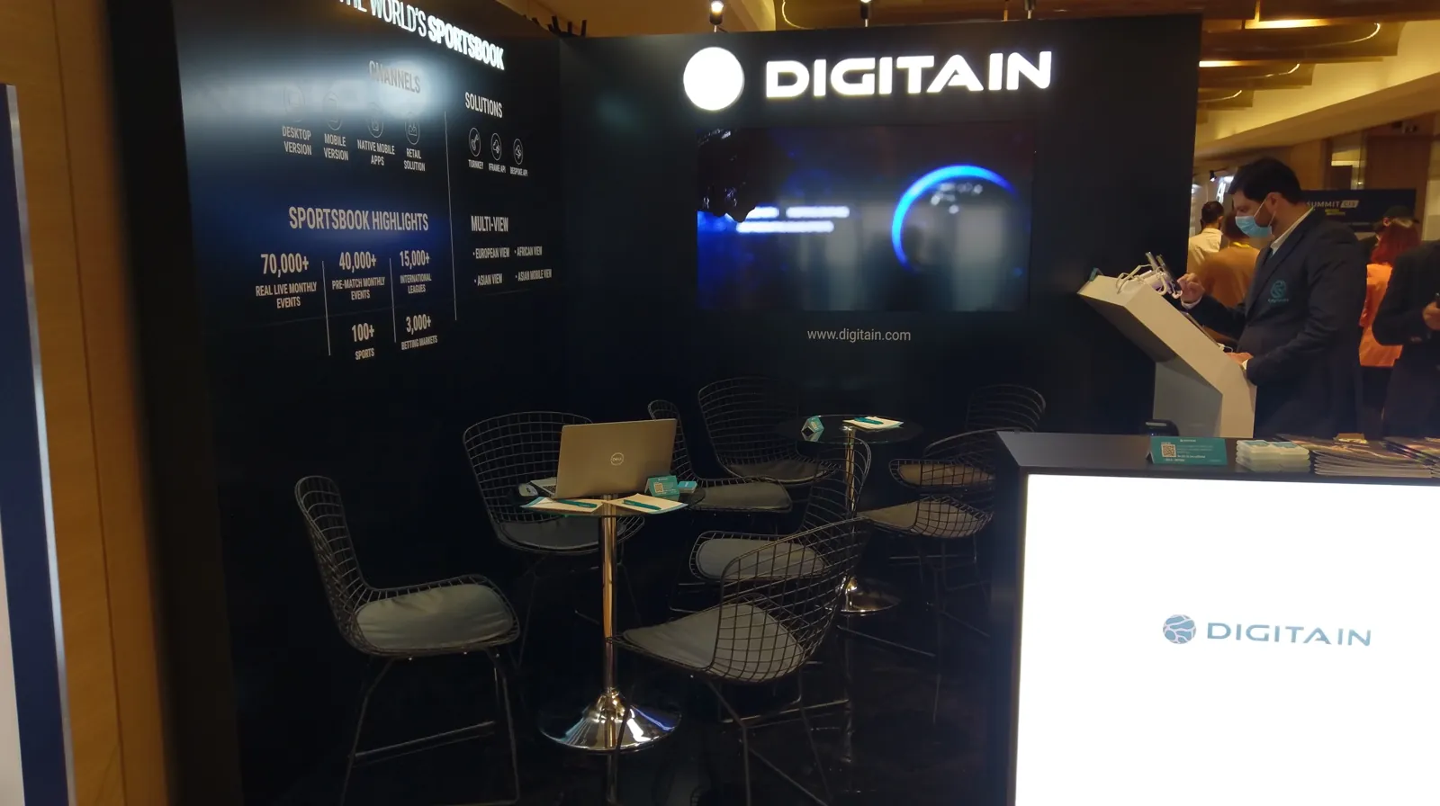 Digitain Kyiv KVC Parkovyi — exhibition stands project built by SLY Production, photo 3