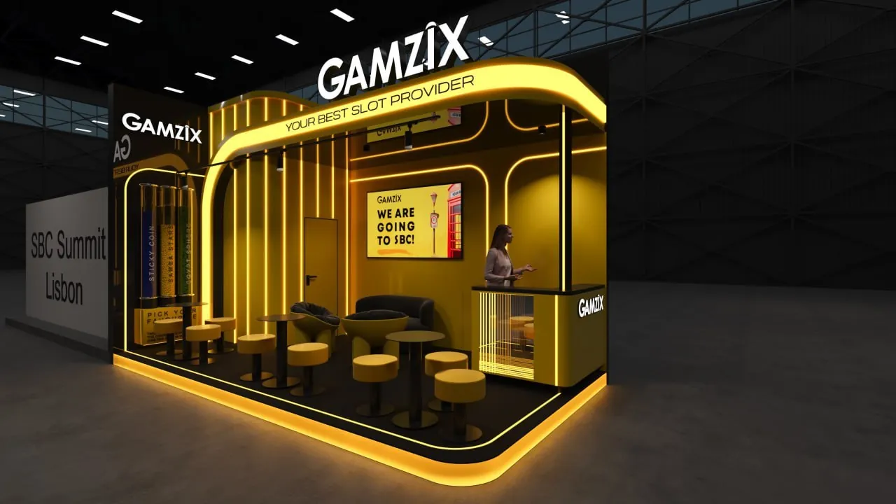 Gamzix — concept render of the exhibition stands project by SLY Production