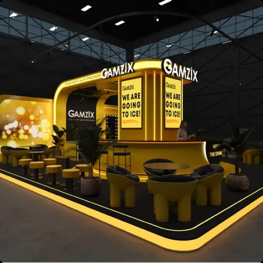 Gamzix — concept render of the exhibition stands project by SLY Production