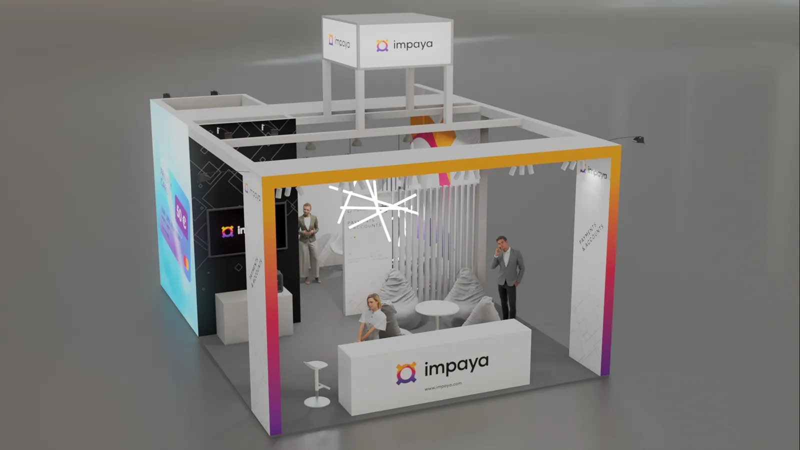 IMPAYA — concept render of the exhibition stands project by SLY Production