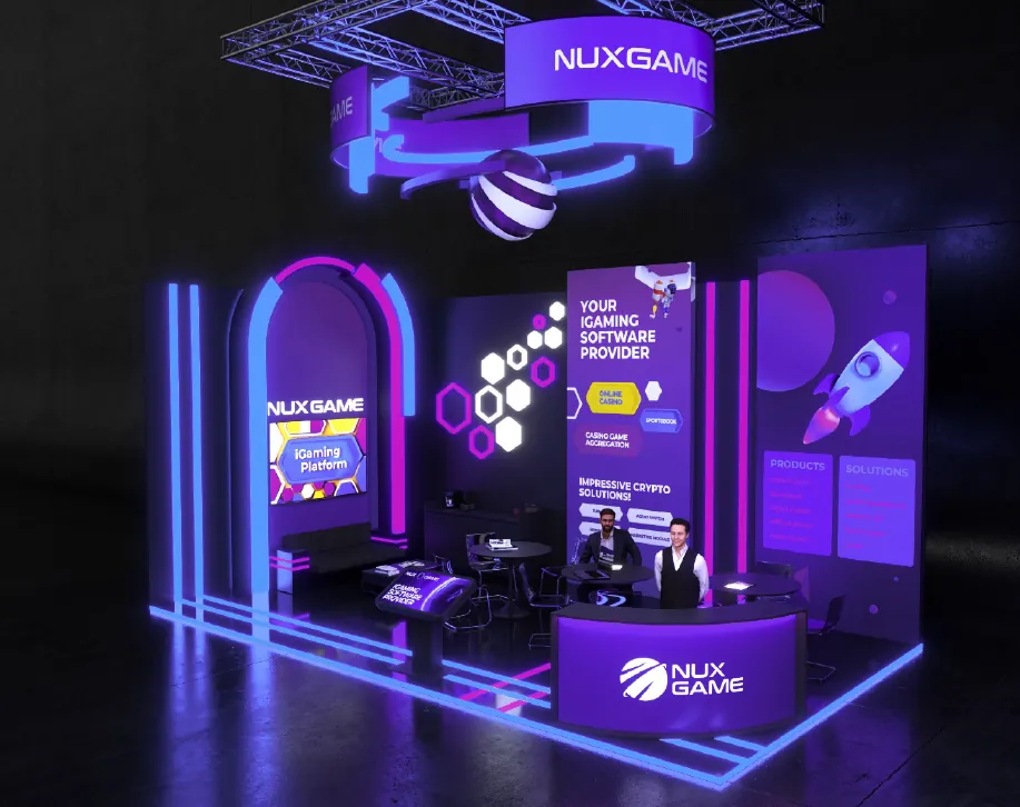 Nux Game — concept render of the exhibition stands project by SLY Production