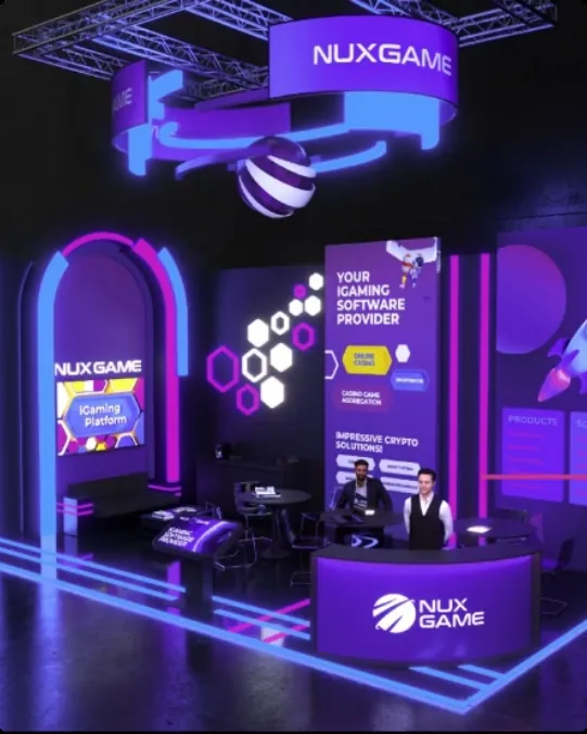 Nux Game — concept render of the exhibition stands project by SLY Production