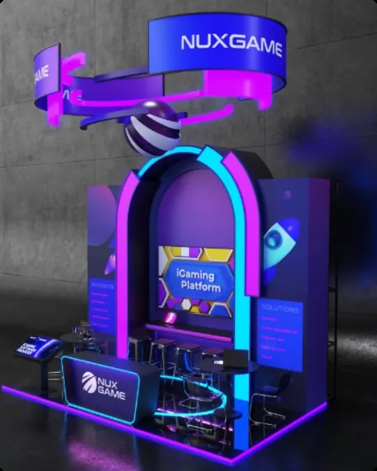 NUX GAME — concept render of the exhibition stands project by SLY Production