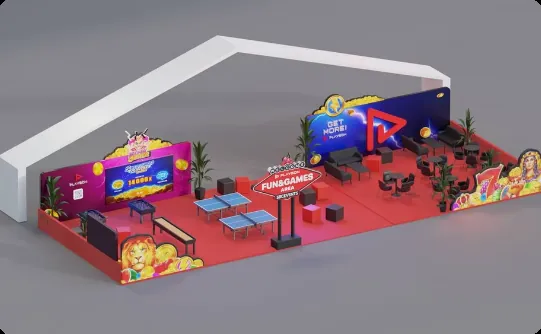 Playson — concept render of the exhibition stands project by SLY Production