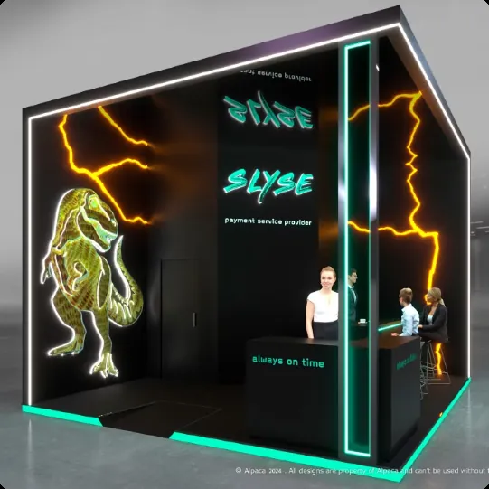 SLYSE — concept render of the exhibition stands project by SLY Production